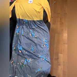 Girls long 3/4 sleeve dress
